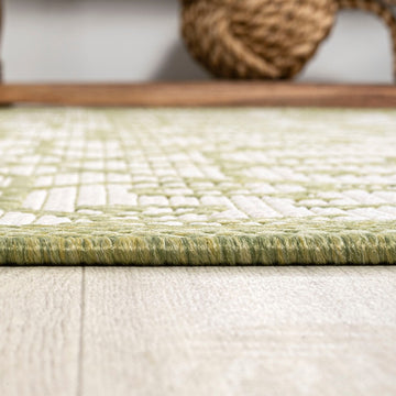 Madrid Vintage Filigree Textured Weave Indoor/outdoor Area Rug